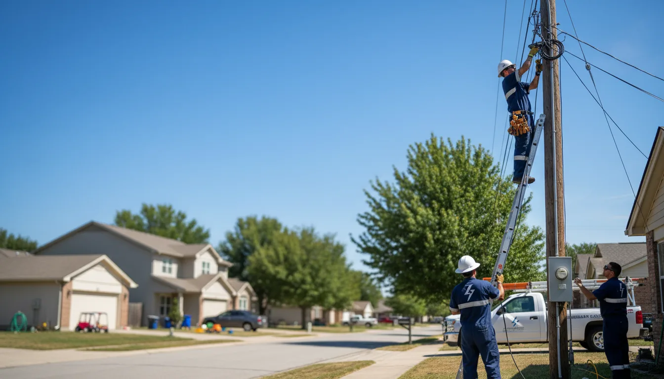 Residential electrician providing installation services in Cartwright, OK